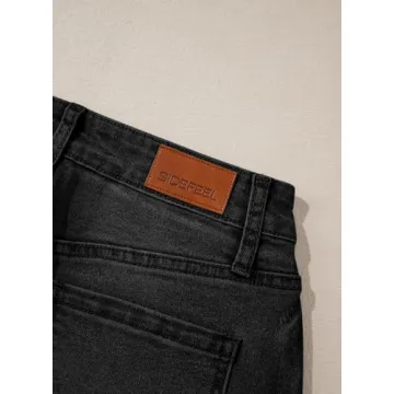 Sidefeel Women's Barrel Jeans Comfortable Vintage Style