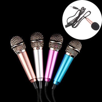 LOCOLO Mini Microphone Set for Karaoke and Recording