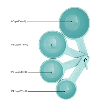 KitchenAid 4-Piece Aqua Sky Measuring Cups Set