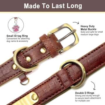 KINYABLUE Personalized Dog Collar With Name Plate