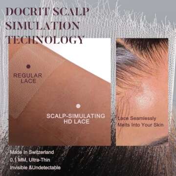 Docrit SKINLIKE 5X5 REAL HD Closure Wig Human Hair Invisible Scalp-Melting - Glueless Straight, 0.1mm Ultra-Thin Seamless Blending HD Lace,Tiny Knots, Pre-Plucked, Bleached Knots, 180% Density 24 inch