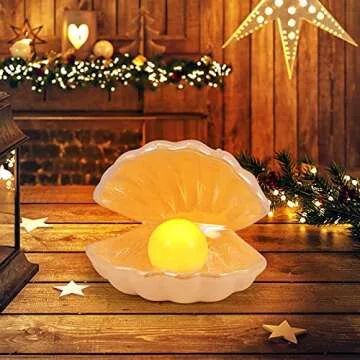 IMIKEYA Ceramic Shell Pearl Light for Elegant Home Decor