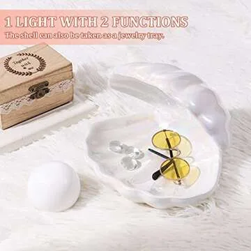 IMIKEYA Ceramic Shell Pearl Light for Elegant Home Decor
