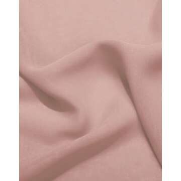 Dusty Rose 10 Yards 60" Wide Sheer Fabric Chiffon Fabric by The Yard Continuous Solid Color Draping ...