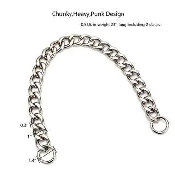 Xiazw DIY Heavy Chunky Aluminum Metal Purse Handle Bag Chain Charms Strap Replacement Handbag Access...