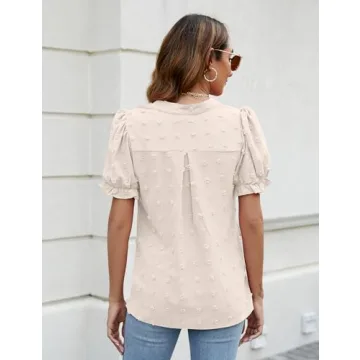 Blooming Jelly Puff Sleeve Chiffon Blouse for Women