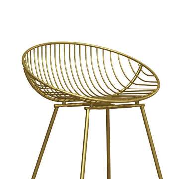 CosmoLiving by Cosmopolitan Ellis Barstools, Brass
