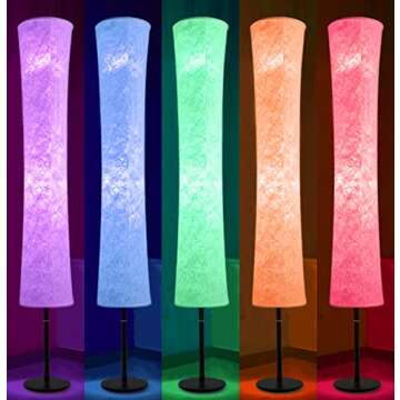 BLUEYE Floor Lamp,RGBCW 2700K-6500K,APP & Remote&Smart Voice Control, 2 X 60W Equivalent, No Hub Req...