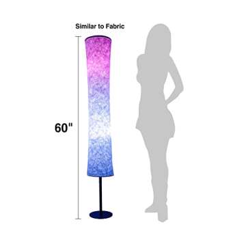BLUEYE Floor Lamp,RGBCW 2700K-6500K,APP & Remote&Smart Voice Control, 2 X 60W Equivalent, No Hub Required,Compatible with Alexa Google Assistant, 60'' Standing Lamp for Bedroom, Similar Fabric