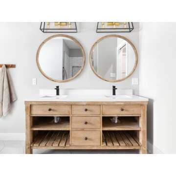 Felt Creative Home 30" Beaded Mirror – Elegant Wall Decor