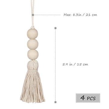 Farmhouse Wood Tassel Beads for Stylish Decor Ideas