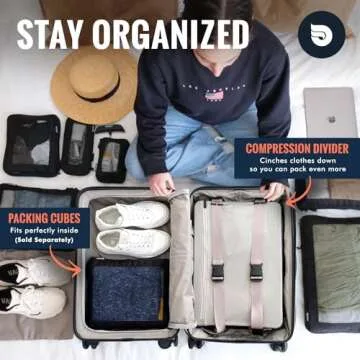 Premium 23" Carry On Luggage with TSA Front Pocket