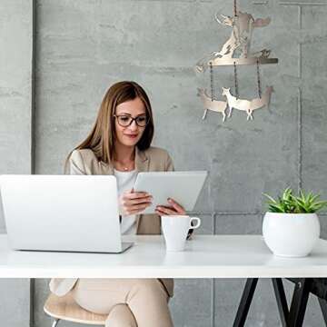 Metal Goat Wind Chime Pendant,Outdoor Garden Decoration,Outdoor Animals Wind Chime Pendant Decoration,Courtyard Garden Decoration,Iron Memorial Wind Chimes,Gifts for mom/Grandma(Goat Wind Chime)