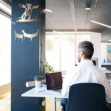 Metal Goat Wind Chime Pendant,Outdoor Garden Decoration,Outdoor Animals Wind Chime Pendant Decoration,Courtyard Garden Decoration,Iron Memorial Wind Chimes,Gifts for mom/Grandma(Goat Wind Chime)