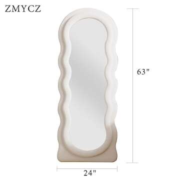 ZMYCZ Stylish Full Length Wavy Mirror in Three Colors