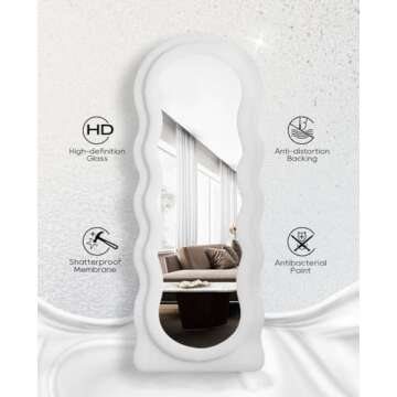 ZMYCZ Stylish Full Length Wavy Mirror in Three Colors
