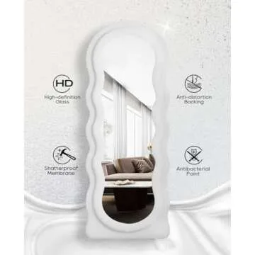 ZMYCZ Stylish Full Length Wavy Mirror in Three Colors