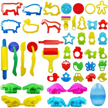 FRIMOONY Kids Dough Tools Set - 44 Fun and Creative Tools