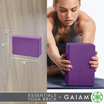 Gaiam Essentials Lightweight Yoga Brick Block for Everyone