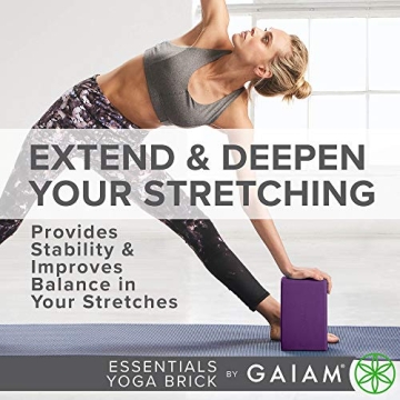 Gaiam Essentials Lightweight Yoga Brick Block for Everyone