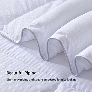 Homelike Moment Comforter King Size - White Duvet Insert Down Alternative Bed King Comforter, Lightw...