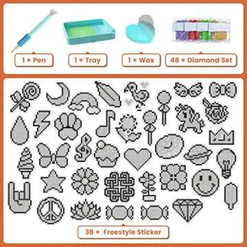 ARTDOT Diamond Art Sticker Kits for Kids, Diamond Art and Crafts Toys Gift for Teen Girls and Boys Ages 6 7 8 9 10 11 12 Year Old