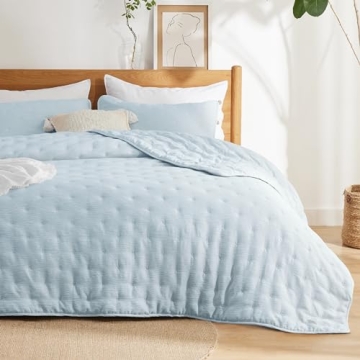 Bedsure Blue Quilt Set - Elegant & Lightweight Comfort