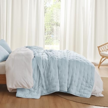 Bedsure Blue Quilt Set - Elegant & Lightweight Comfort