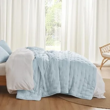 Bedsure Blue Quilt Set - Elegant & Lightweight Comfort