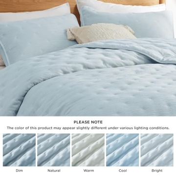 Bedsure Blue Quilt Set - Elegant & Lightweight Comfort