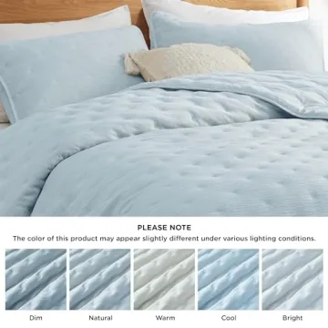 Bedsure Blue Quilt Set - Elegant & Lightweight Comfort