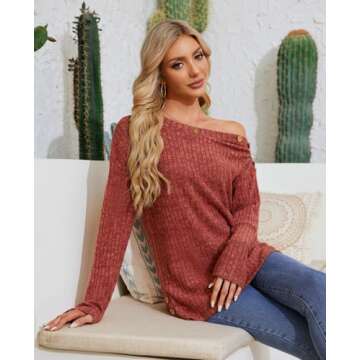 Bosmeer Sweaters for Women Button Down Shirts Tunics or Tops to Wear with Leggings Caramel X-Large