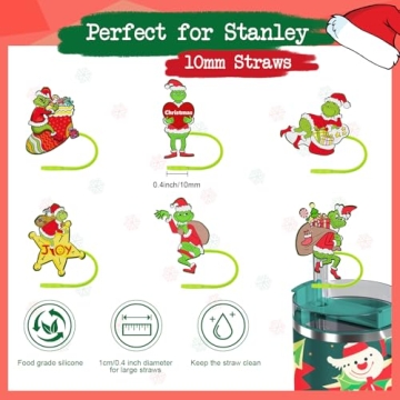 Christmas Straw Toppers for Stanley Tumblers – Fun Covers