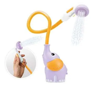 Yookidoo Baby Bath Shower Head - Elephant Water Pump and Trunk Spout - for Newborn Babies in Tub Or Sink