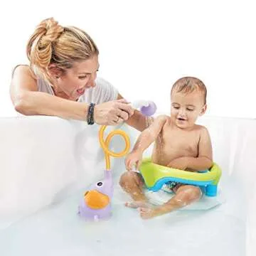 Yookidoo Baby Bath Shower Head - Elephant Water Pump and Trunk Spout - for Newborn Babies in Tub Or Sink