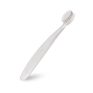 RADIUS Children's Toothbrush Pure Brush Ultra Soft BPA Free ADA Accepted Designed for Delicate Teeth for Kids 6 Months and Up - Clear - Pack of 1