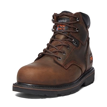 Timberland PRO Men's Pit 6" Steel Toe Work Boot - Brown, Size 10.5