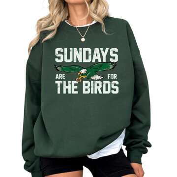 Sundays Are for the Birds Sweatshirt | Cozy Unisex Pullover | Game Day Apparel | Gift for Sports Fan...