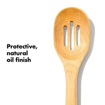 Explore OXO Good Grips Large Wooden Slotted Spoon for Superior Cooking