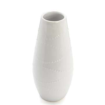 Elegant 12-Inch Ceramic Vase - Stylish Home Decor Piece