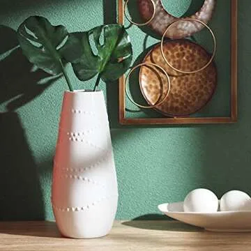 Elegant 12-Inch Ceramic Vase - Stylish Home Decor Piece