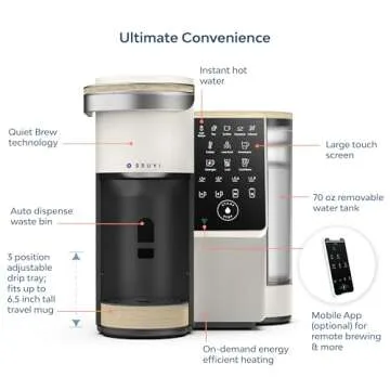 BRUVI The Bundle | Single-Serve Coffee System | Includes 20 Coffee and Espresso B-Pods Coffee Brewer