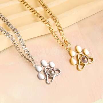 Unique Personalized Pet Photo Necklace with Projection