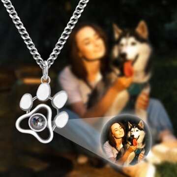 Unique Personalized Pet Photo Necklace with Projection