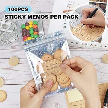 Reusable Mylar Bags 100 PCS - Smell Proof Ziplock Storage