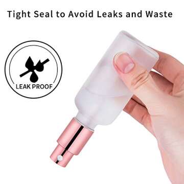 Hydior 2oz Glass Spray Bottles for Perfume and Essential Oils