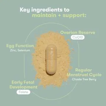 Frida Fertility Pre-Conception Fertility Supplement for Women | Daily Vitamins & Minerals, Folic Acid, Inositol, CoQ10, Support Egg Function, Regular Menstrual Cycle | 60 Capsules, 30 Day Supply