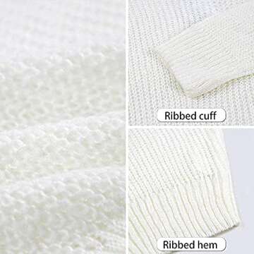 Stylish EXLURA Women's Off Shoulder Sweater for Elegance