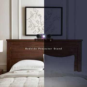 SunnyPoint Bedside Shelf, Office Divider Shelf; Clamp on Shelf for Bunk Bed, Lofts & Bed Frame. (L -17" X 11.6" X 2.3", Dark Oak)