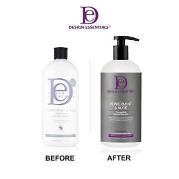 Design Essentials Peppermint & Aloe Therapeutics Anti-Itch Shampoo For Instant Scalp and Dandruff Relief - 8 Oz